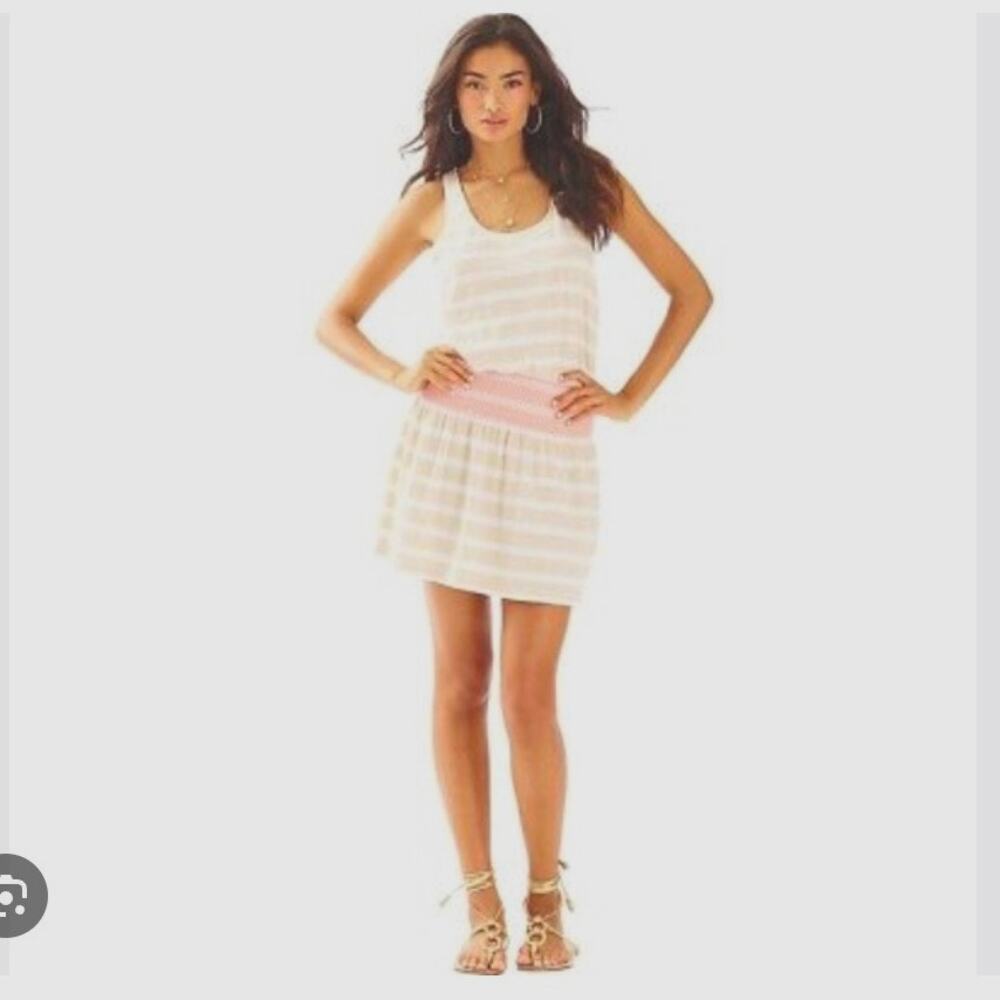 Lilly Pulitzer Tideline Smocked Waist Dress Women's XXS